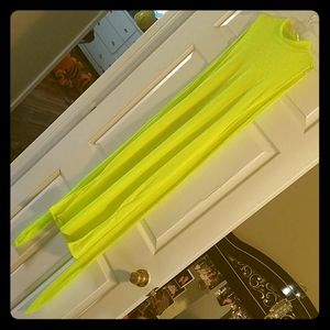Lime green highlighted elegant dress